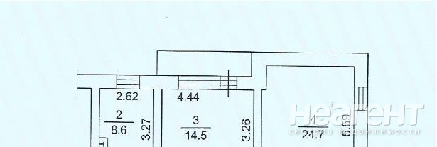 Продается 2-х комнатная квартира, 67,4 м²