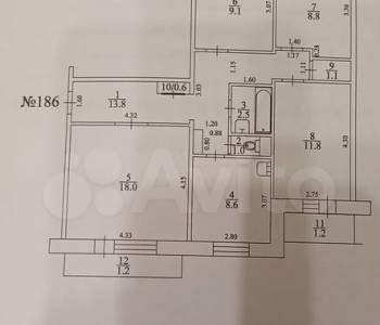 Продается Многокомнатная квартира, 75,3 м²