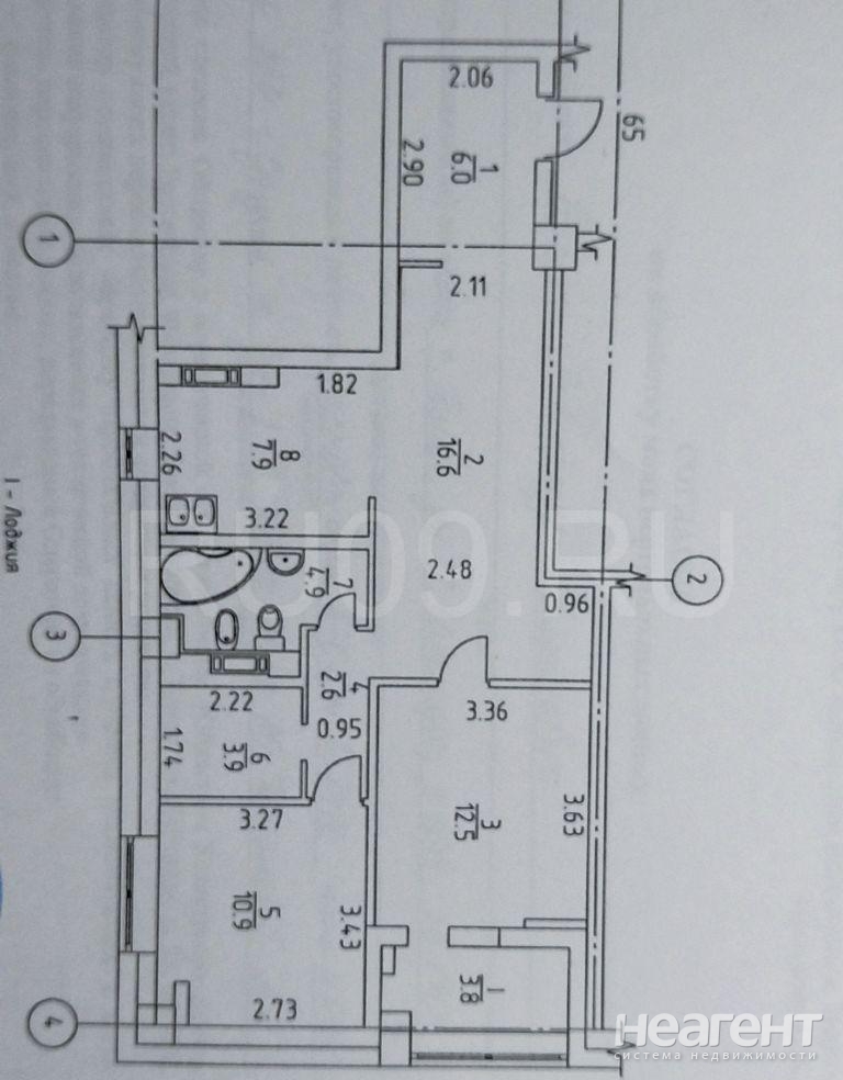 Продается 3-х комнатная квартира, 69 м²