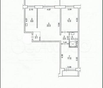 Продается 3-х комнатная квартира, 67 м²