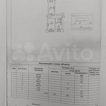 Продается 2-х комнатная квартира, 46 м²