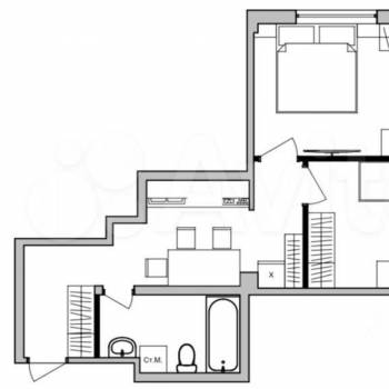 Продается 2-х комнатная квартира, 42 м²