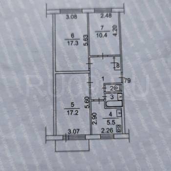 Продается 3-х комнатная квартира, 61 м²