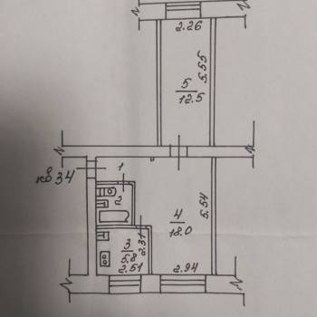 Продается 2-х комнатная квартира, 42,3 м²