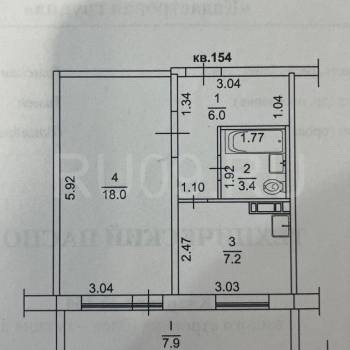Продается 1-комнатная квартира, 34 м²