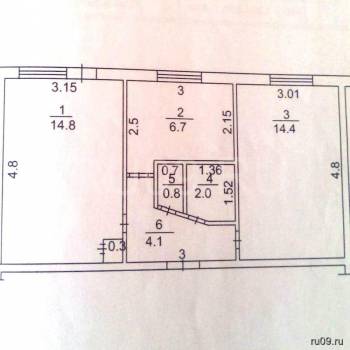 Продается 2-х комнатная квартира, 42 м²
