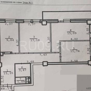 Продается 3-х комнатная квартира, 73 м²