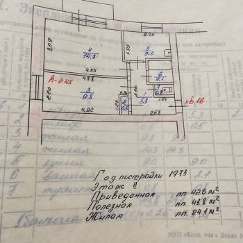 Продается 2-х комнатная квартира, 42,6 м²