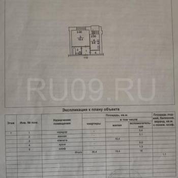 Продается 1-комнатная квартира, 36 м²
