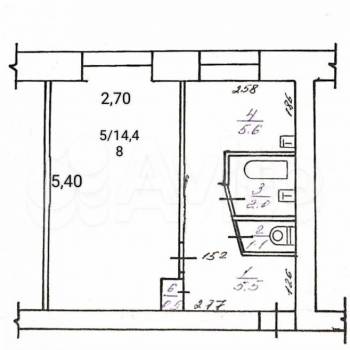 Продается 1-комнатная квартира, 28,9 м²