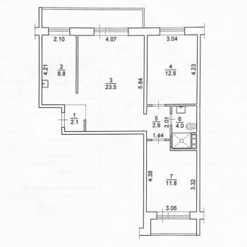 Продается 3-х комнатная квартира, 67 м²