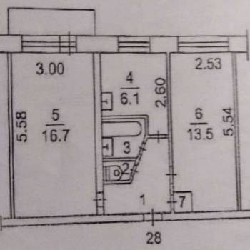 Продается 2-х комнатная квартира, 44,6 м²