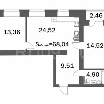 Продается 2-х комнатная квартира, 68 м²