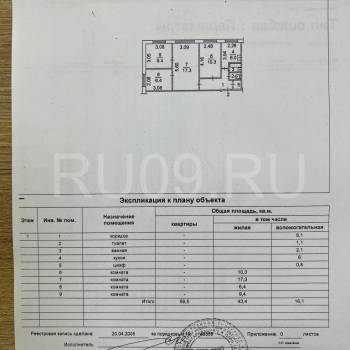 Продается Многокомнатная квартира, 60 м²