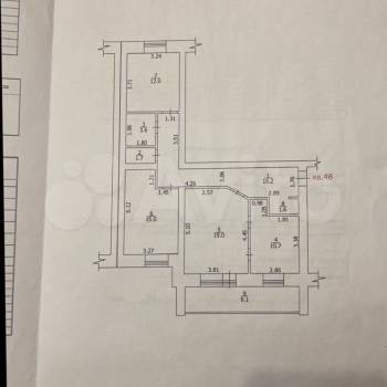Продается 3-х комнатная квартира, 79,8 м²