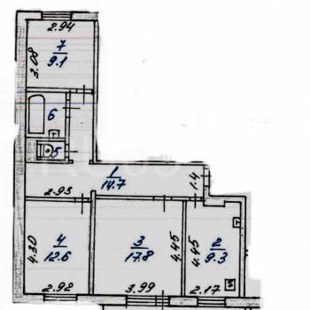 Продается 3-х комнатная квартира, 67 м²