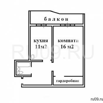 Продается 1-комнатная квартира, 42 м²