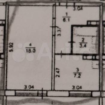 Продается 1-комнатная квартира, 34,7 м²