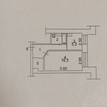 Продается 1-комнатная квартира, 32,7 м²