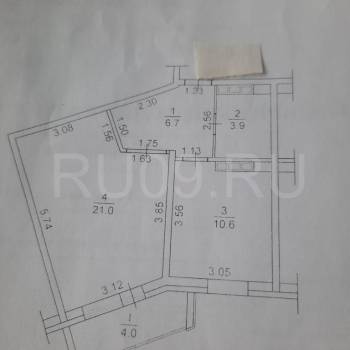 Продается 1-комнатная квартира, 42 м²