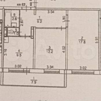 Продается 2-х комнатная квартира, 56,3 м²