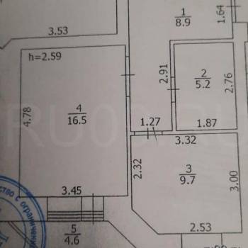 Продается 1-комнатная квартира, 41 м²