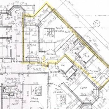 Продается 2-х комнатная квартира, 61,1 м²