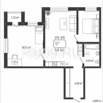 Продается 2-х комнатная квартира, 63 м²