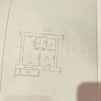 Продается 1-комнатная квартира, 34,1 м²