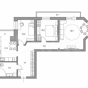 Продается 3-х комнатная квартира, 85 м²