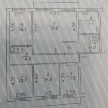 Продается Многокомнатная квартира, 123,7 м²