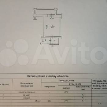 Продается 1-комнатная квартира, 45 м²