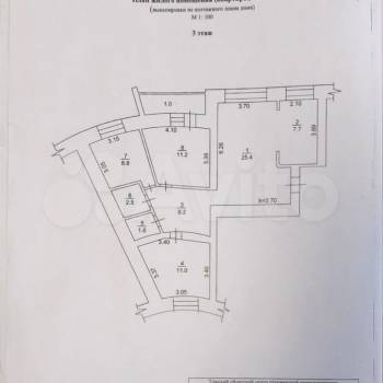 Продается Многокомнатная квартира, 77,4 м²