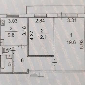 Продается 2-х комнатная квартира, 53,4 м²