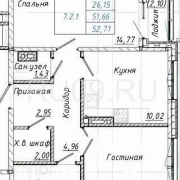 Сдается 2-х комнатная квартира, 51 м²