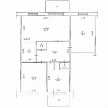 Продается 3-х комнатная квартира, 80 м²