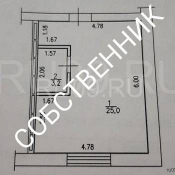 Сдается 1-комнатная квартира, 28 м²