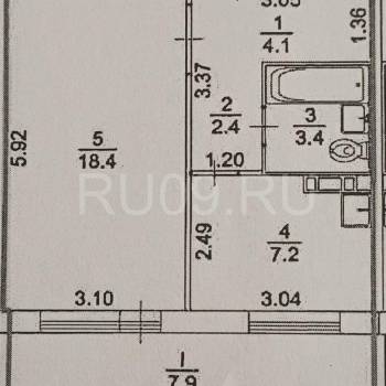 Продается 1-комнатная квартира, 35,5 м²