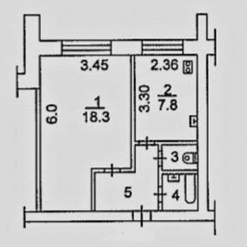 Продается 1-комнатная квартира, 34 м²