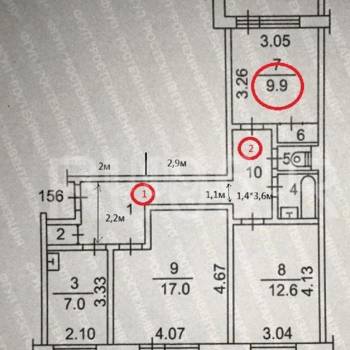 Продается 3-х комнатная квартира, 65 м²