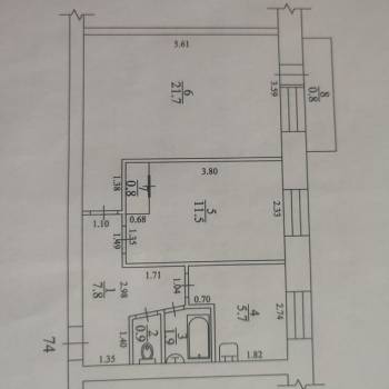 Продается 2-х комнатная квартира, 50,3 м²