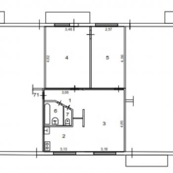 Продается 3-х комнатная квартира, 59,9 м²