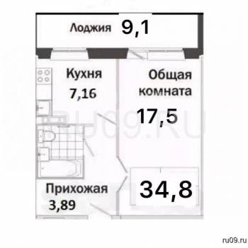 Сдается 1-комнатная квартира, 35 м²
