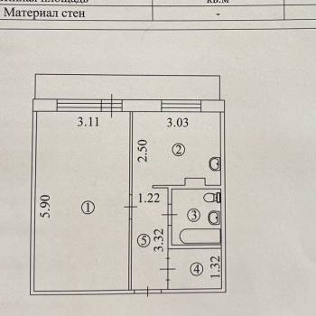 Продается 1-комнатная квартира, 35,1 м²