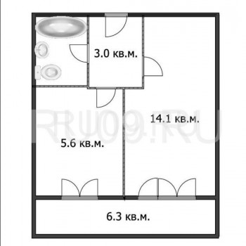 Сдается 1-комнатная квартира, 32 м²