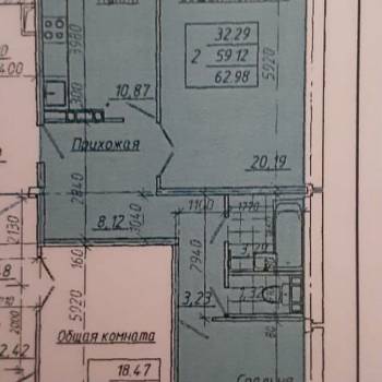 Продается 2-х комнатная квартира, 63 м²