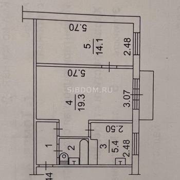 Сдается 2-х комнатная квартира, 44,6 м²