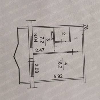 Продается 1-комнатная квартира, 35,2 м²