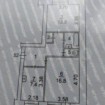 Продается 2-х комнатная квартира, 52 м²