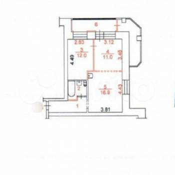 Сдается 1-комнатная квартира, 49 м²